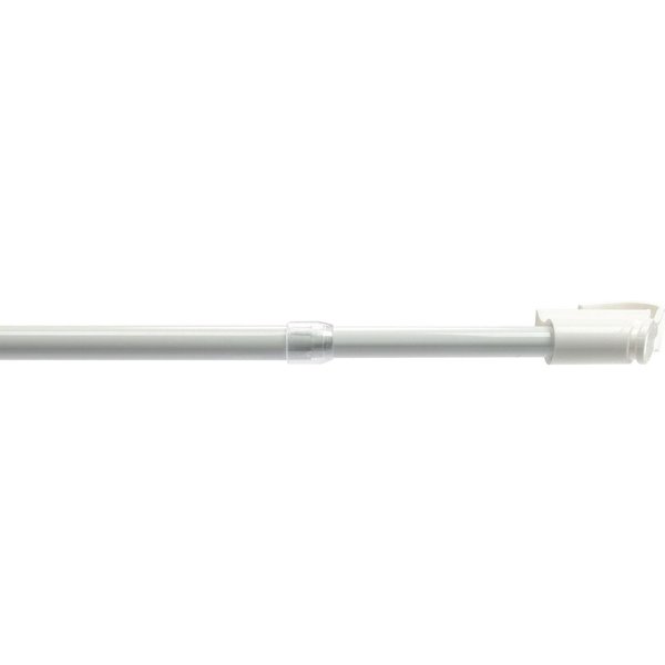 Liedeco Scheibenstange, Ø 12 mm, 1-läufig, ausziehbar, ohne Bohren, geklemmt, Kunststoff, Metall