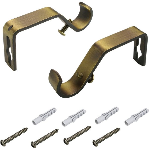 Liedeco Träger, Gardinenstangen, (Set, 2-St), für Gardinenstangen Ø 16 mm