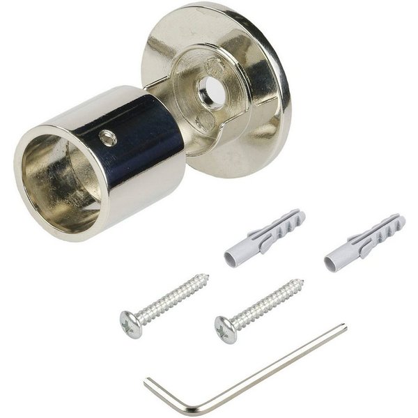Liedeco Wandbefestigung Wandlager, Wandhalter für 20 mm Gardinenstangen "Celebration", (1-St), Träger, Wandträger