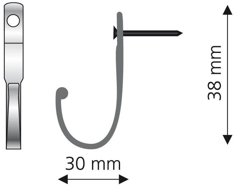 Liedeco Zierhaken, Gardinen, Vorhänge, (Set, 2-St), für Vorhänge – Bild 2 von 3