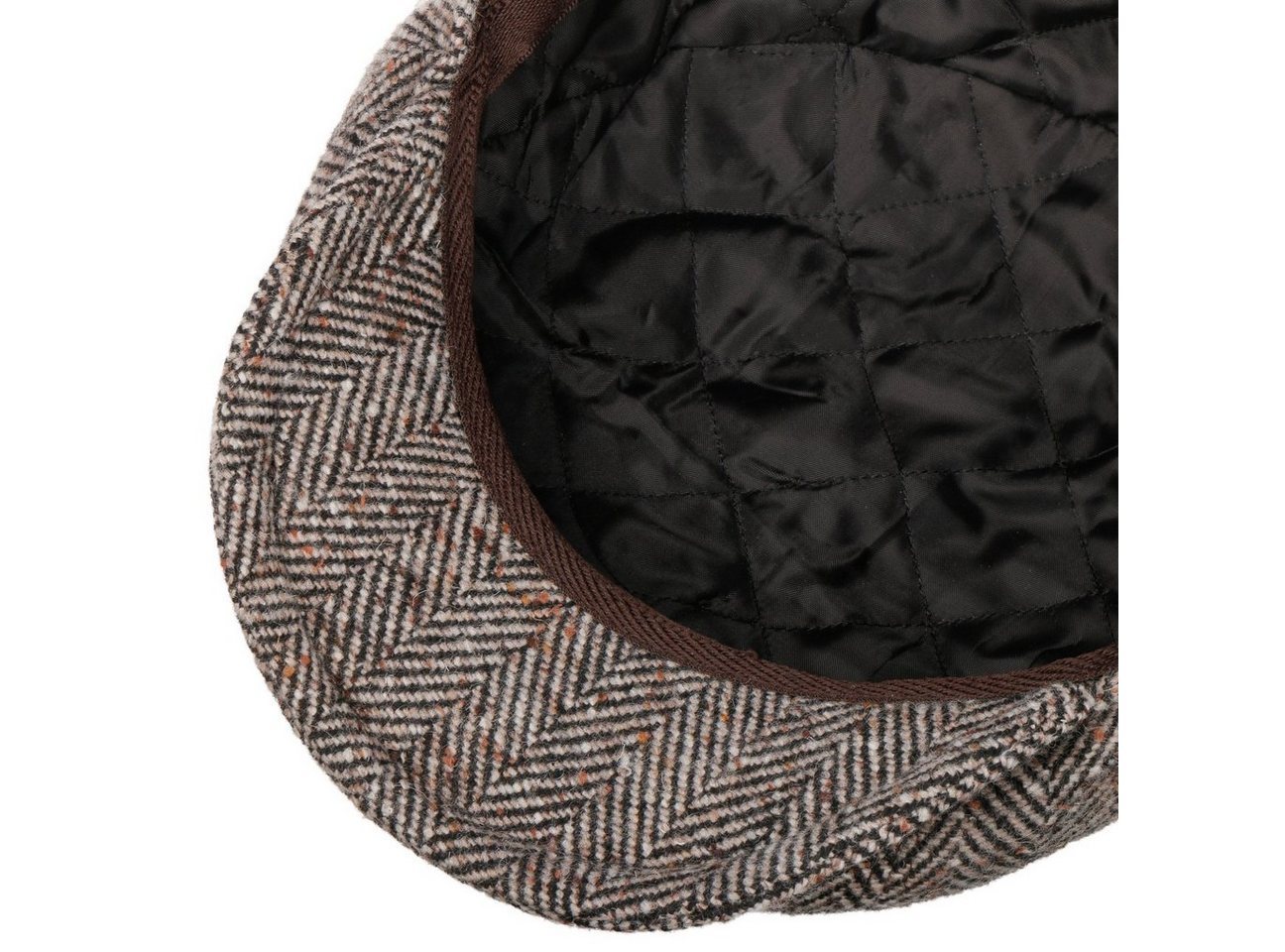 Lierys Flat Cap (1-St) Herringbone mit Schirm, Made in Italy – Bild 3 von 5