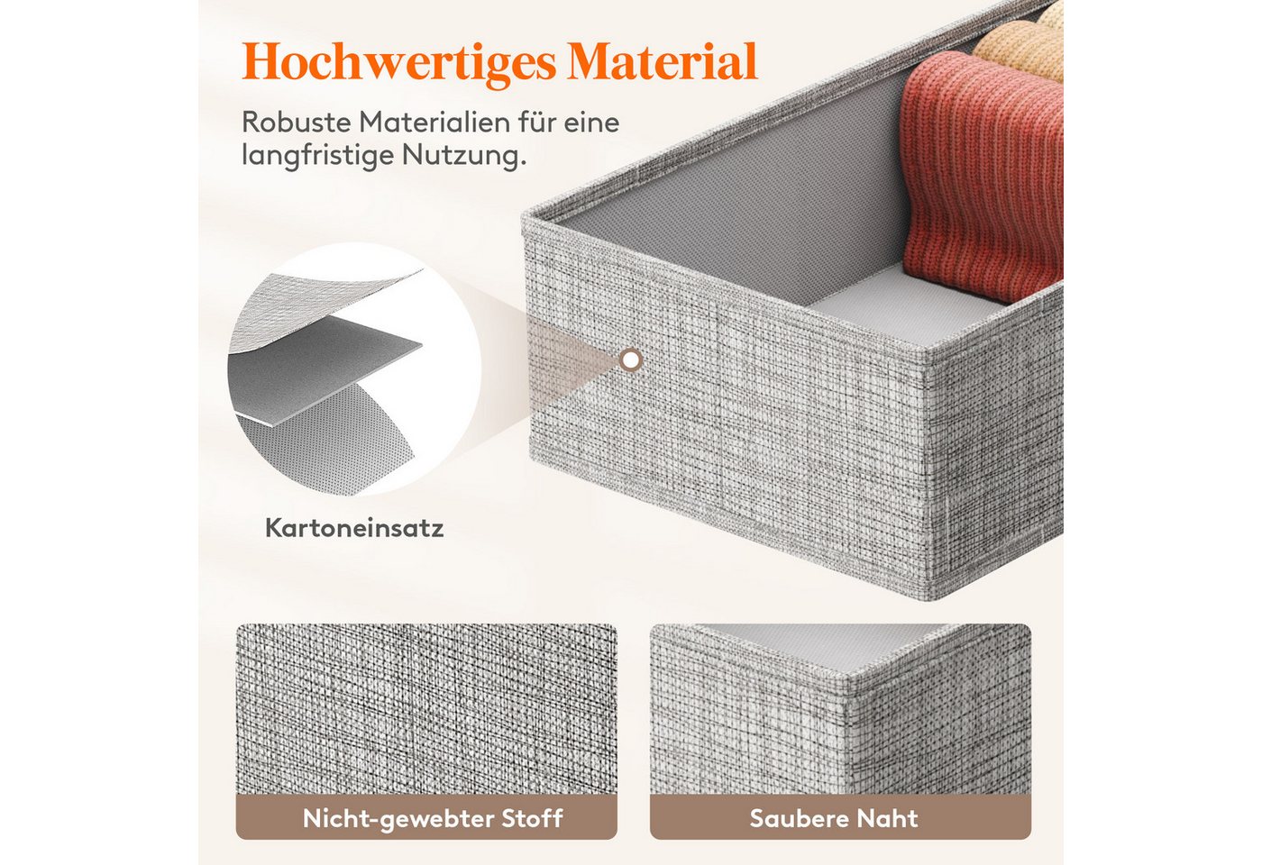 Lifewit Aufbewahrungsdose Schubladen Organizer, Kleiderschrank Organizer, Schrank Organizer und. (8 St) – Bild 4 von 5