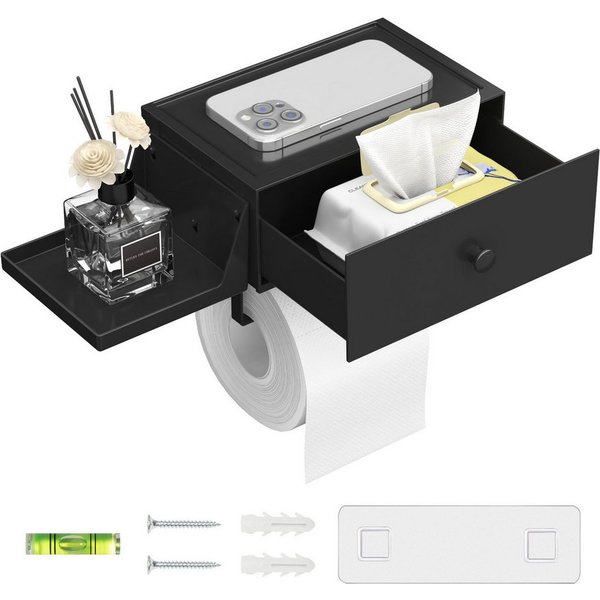 Lifewit Toilettenpapierhalter Toilettenpapierhalter, Klopapierhalter mit Feuchttücherbox. (1-St)