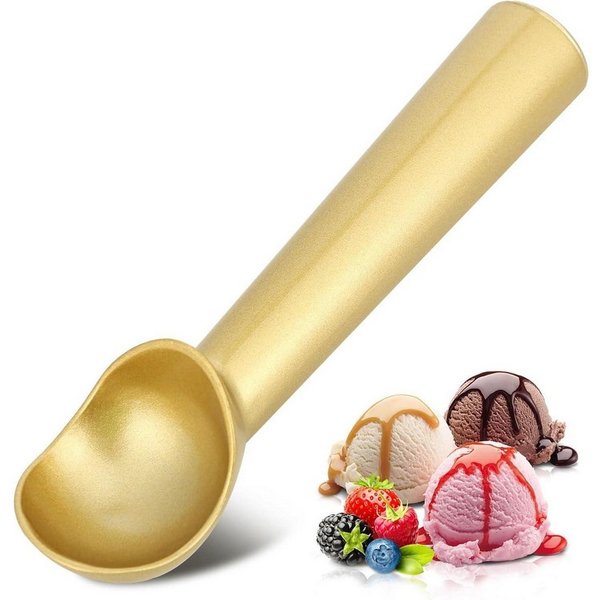 LifHap Eisportionierer Gold Aluminium Eisportionierer 18cm Antihaft Eislöffel