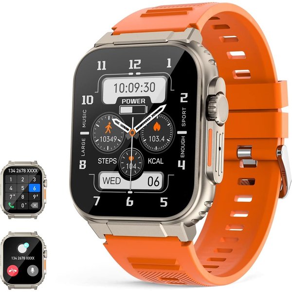 Lige Smart Watch Ultra Herren mit Telefonfunktion, Fitness-Tracker Smartwatch, IP67 Wasserdicht, 100+ Sportmodi, Schlafüberwachung