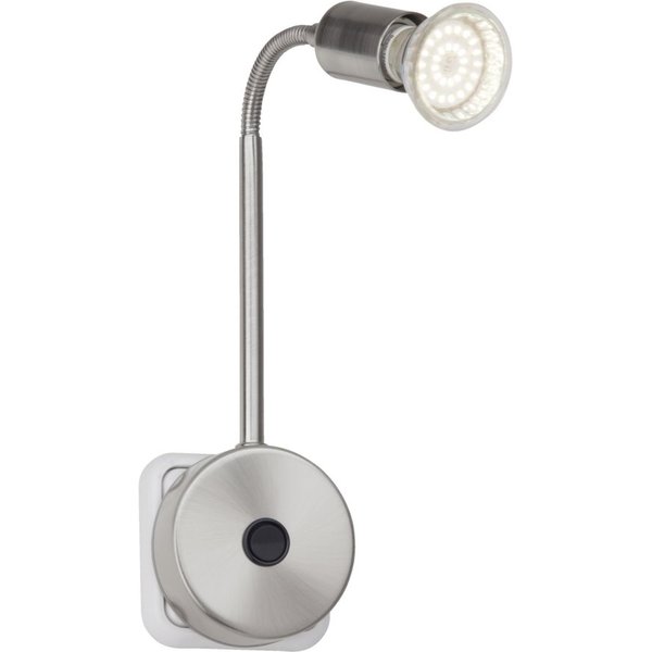 Lightbox Deckenstrahler, LED wechselbar, Warmweiß, Steckerspot, warmweißes Licht, Steckdosenlampe, Schalter & Flexarm