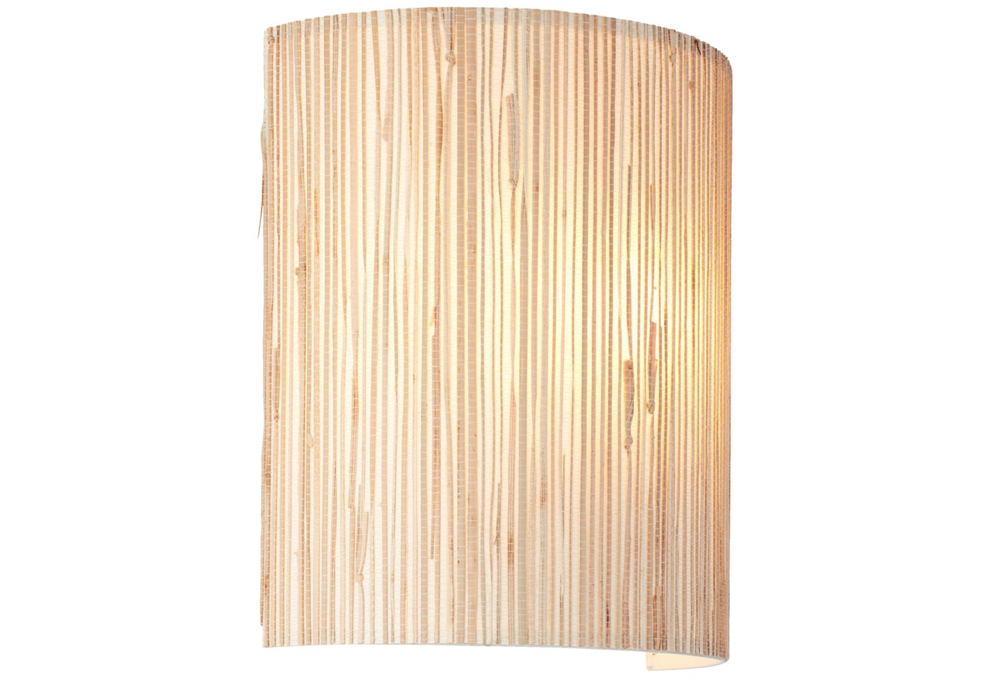 Lightbox Wandleuchte, ohne Leuchtmittel, Wandspot mit Seegras Schirm, 26 x 23 cm, dimmbar, E27 max. 52W – Bild 2 von 5