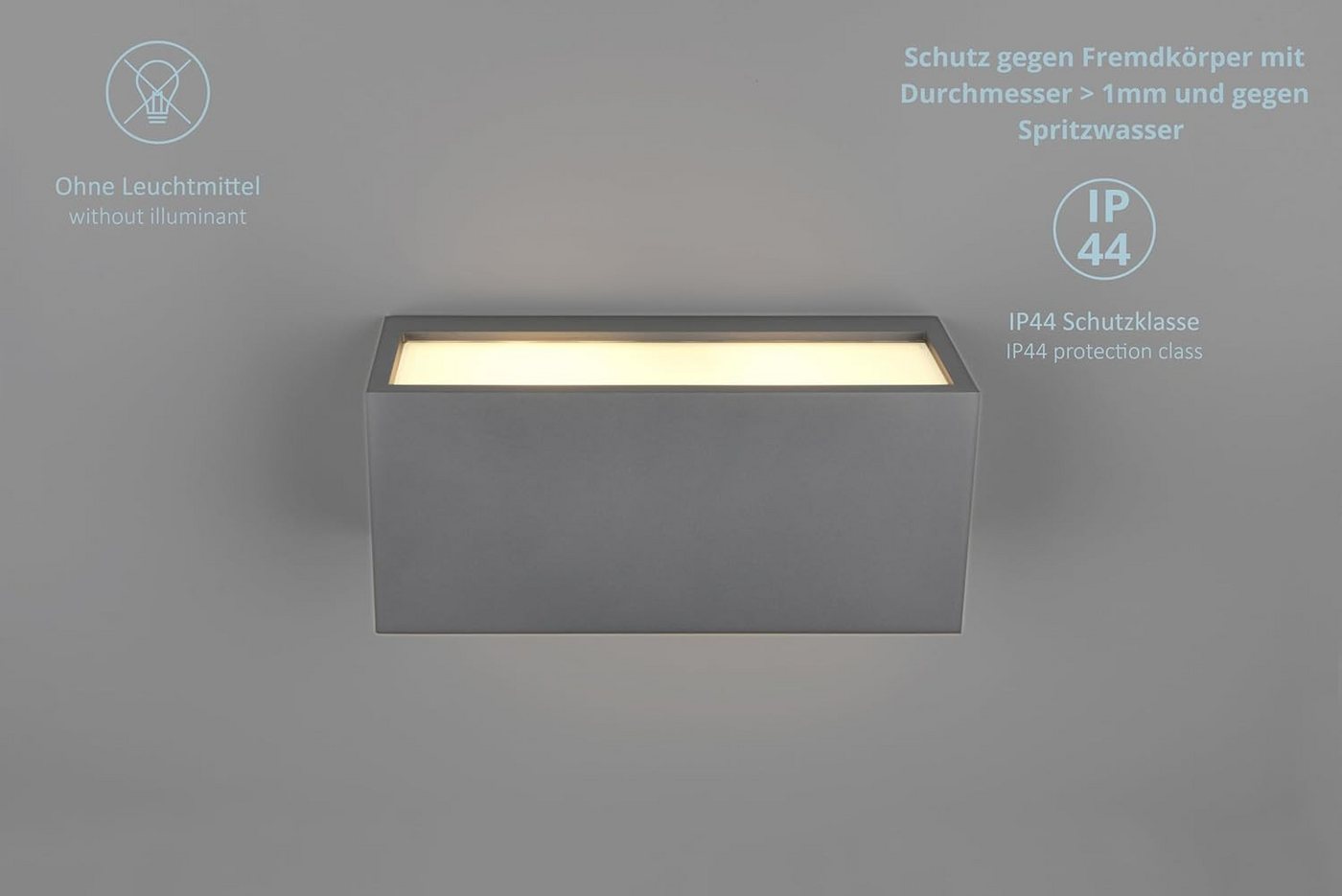 lightling Außen-Wandleuchte Marcel, ohne Leuchtmittel, Up and down Beleuchtung, Wandmontage, IP44 Outdoor, anthrazit – Bild 2 von 5