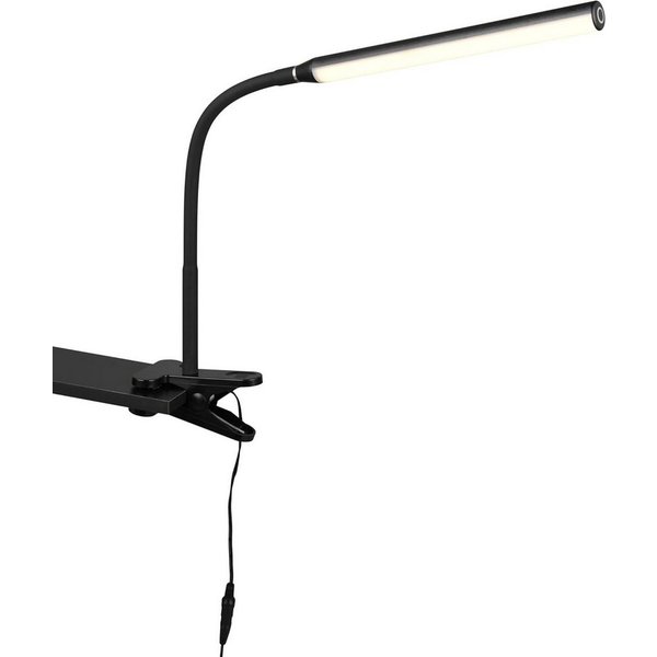 lightling LED Klemmtischleuchte Nella, LED fest integriert, Warmweiß, Tageslichtweiß, Lichtfarbe einstellbar, flexibel, Sensordimmer, Touch, schwarz matt