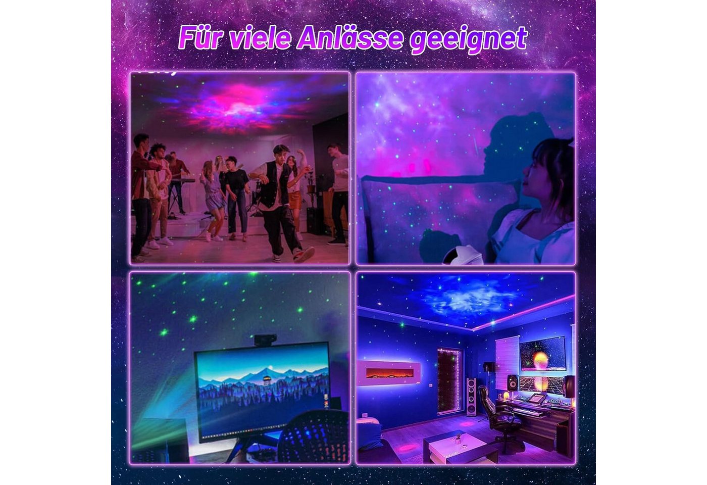 lightmance Nachtlicht, Sternenhimmel Projektor mit Astronaut mit Fernbedienung & Timer – Bild 3 von 5