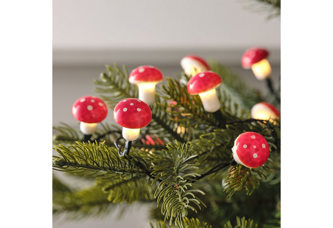 Lights4fun LED-Lichterkette 20er LED Lichterkette Fliegenpilze – Bild 3 von 3