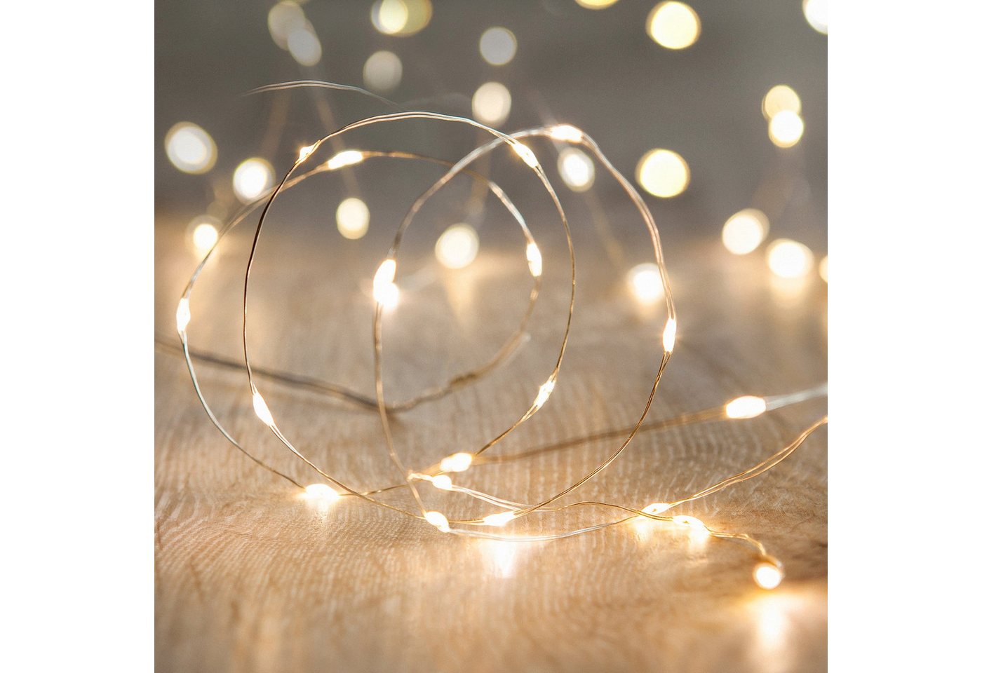 Lights4fun LED-Lichterkette 20er LED Micro Lichterkette warmweiß batteriebetrieben – Bild 4 von 4