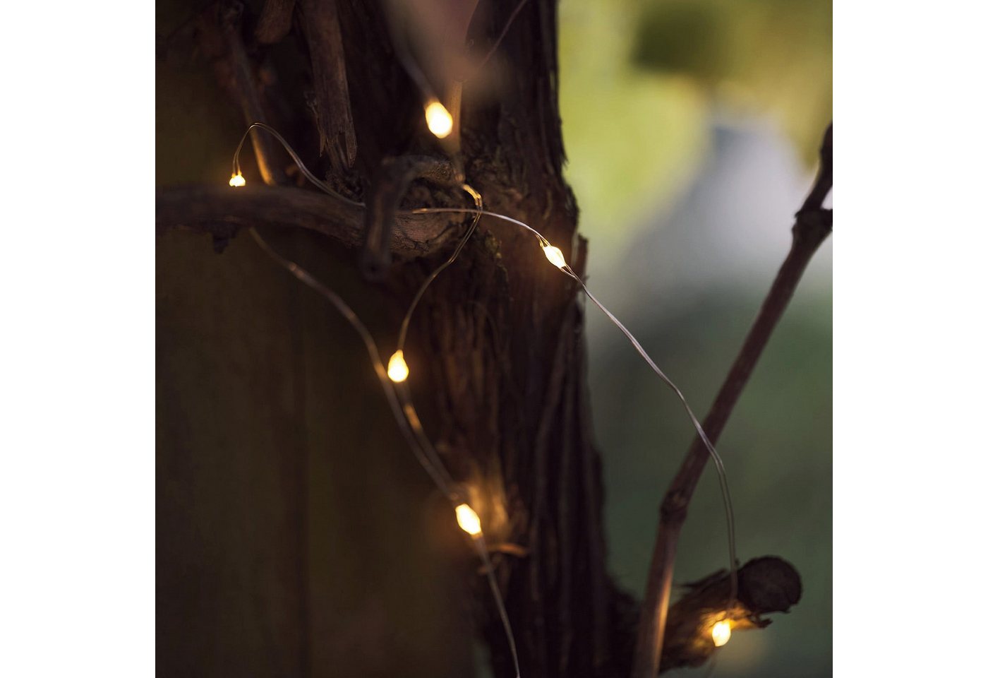 Lights4fun LED-Lichterkette 50er LED Micro Lichterkette warmweiß – Bild 3 von 5