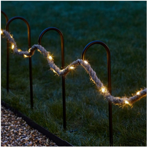 Lights4fun LED-Lichterkette Lichterkette Seil Deko 5m