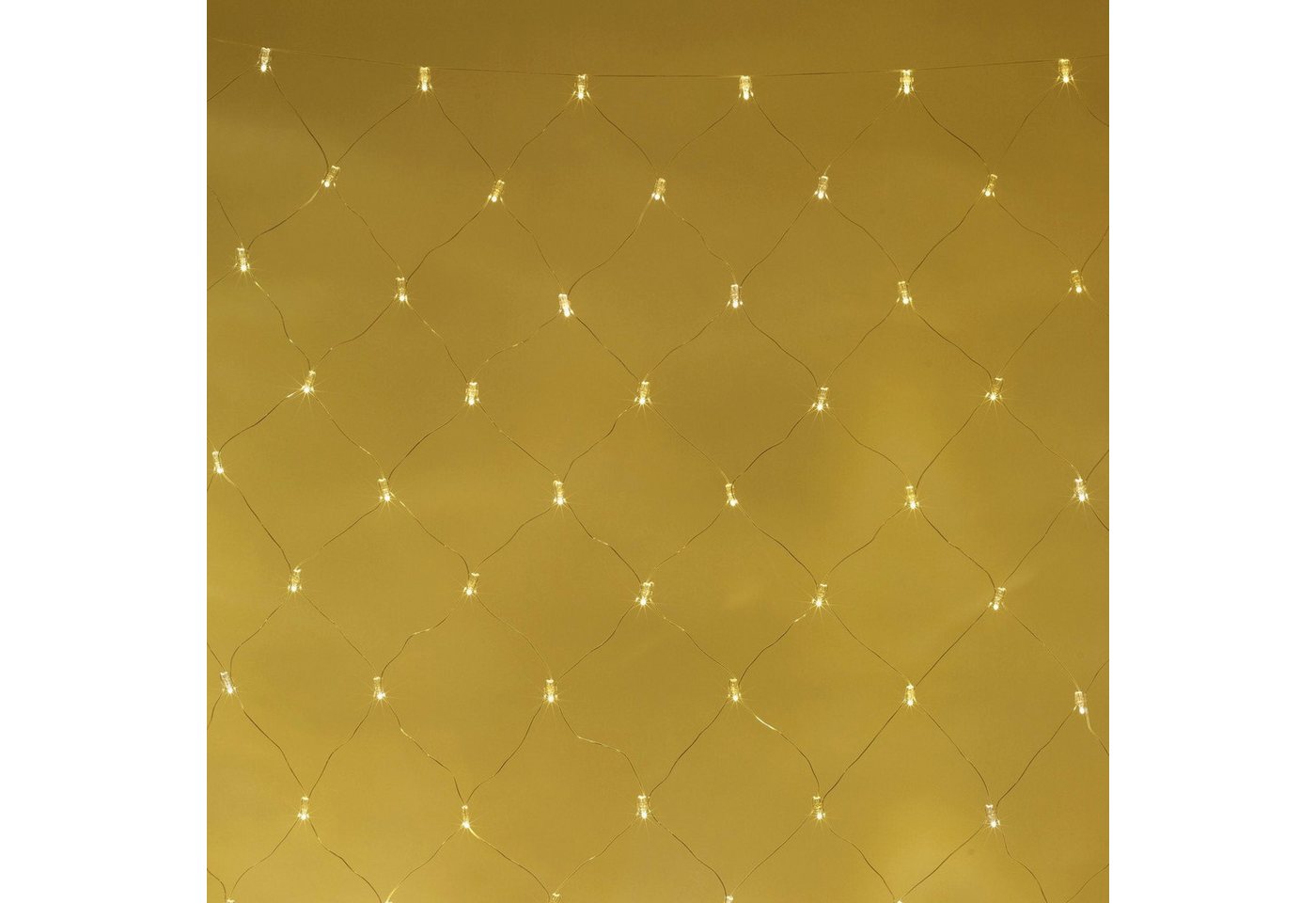 Lights4fun LED-Lichternetz Core Connect 2m x 2m 140er LED Lichternetz warmweiß koppelbar transpar – Bild 5 von 5