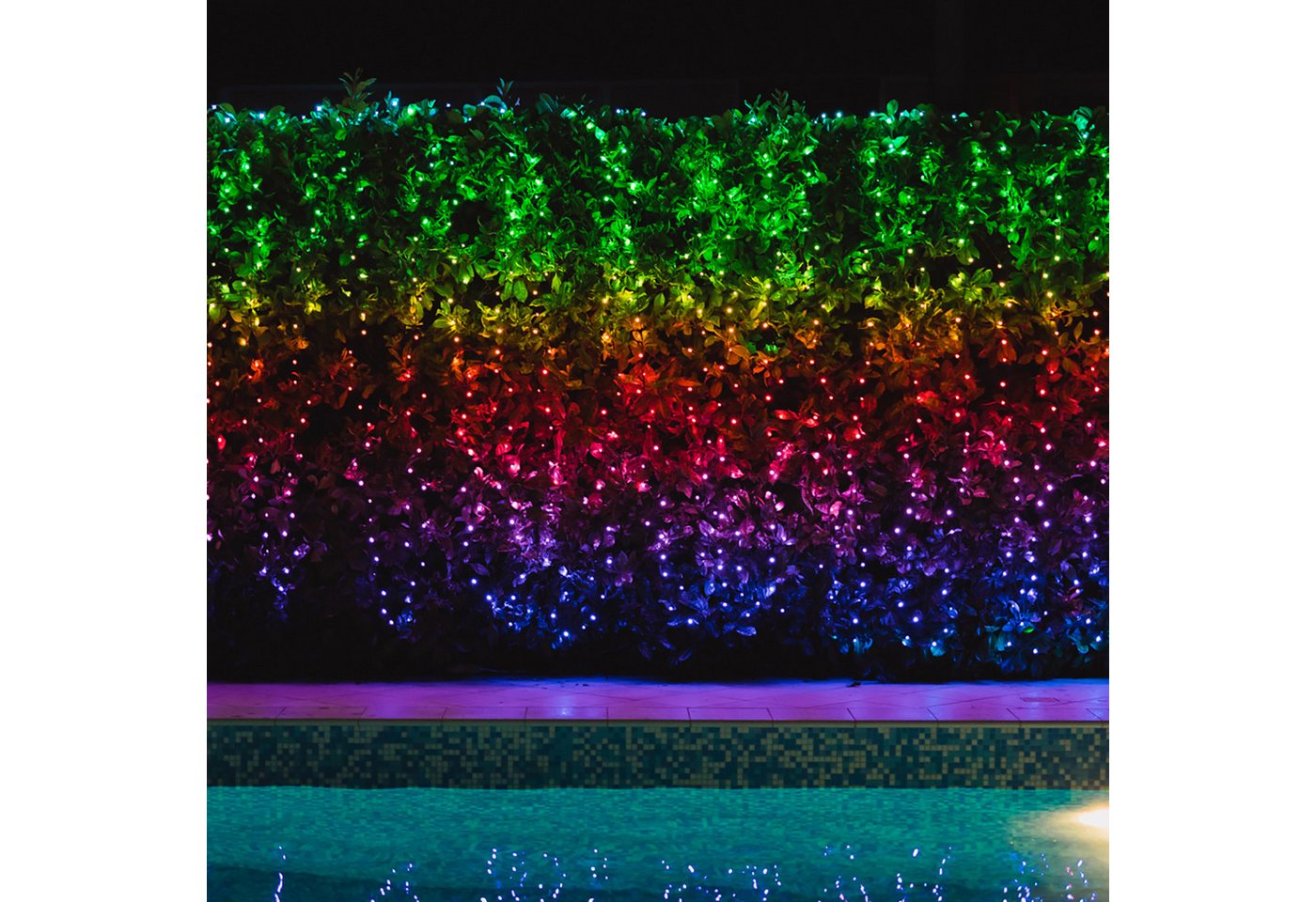 Lights4fun LED-Lichtervorhang Twinkly 2,1m smarter Lichtervorhang Bunt und Weiß Edition mit 210 LEDs – Bild 2 von 5