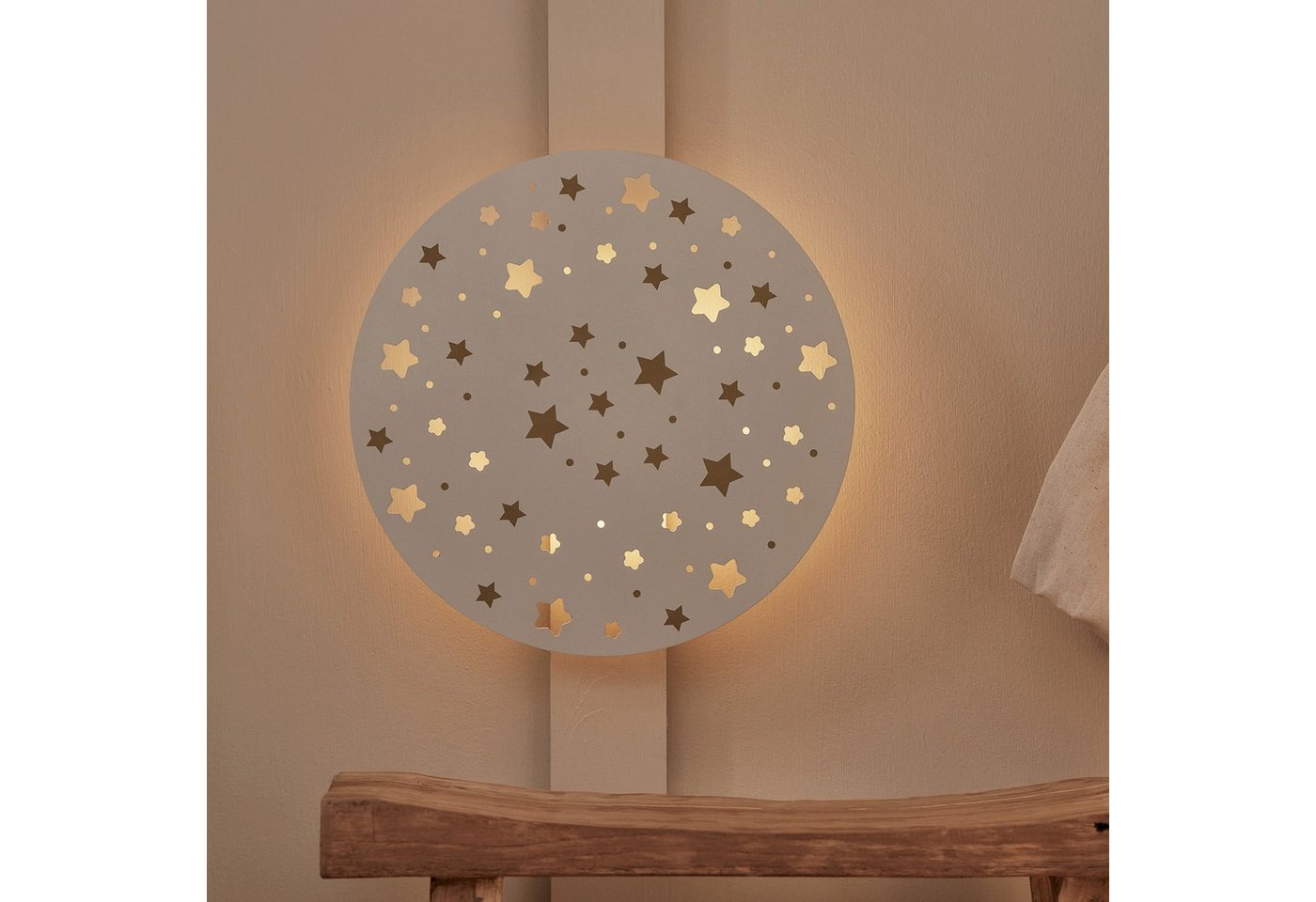 Lights4fun LED Wandleuchte Sternenhimmel Wandleuchte wiederaufladbar – Bild 3 von 5