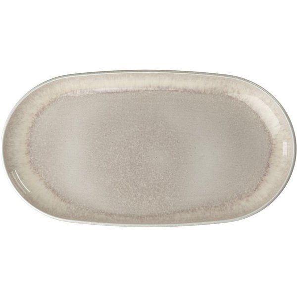 like. by Villeroy & Boch Servierplatte Perlemor Sand Teller oval 34x20x3cm, Porzellan, (1-tlg), Premium Porcelain, mikrow.- & spülm.sicher, Made in Germany
