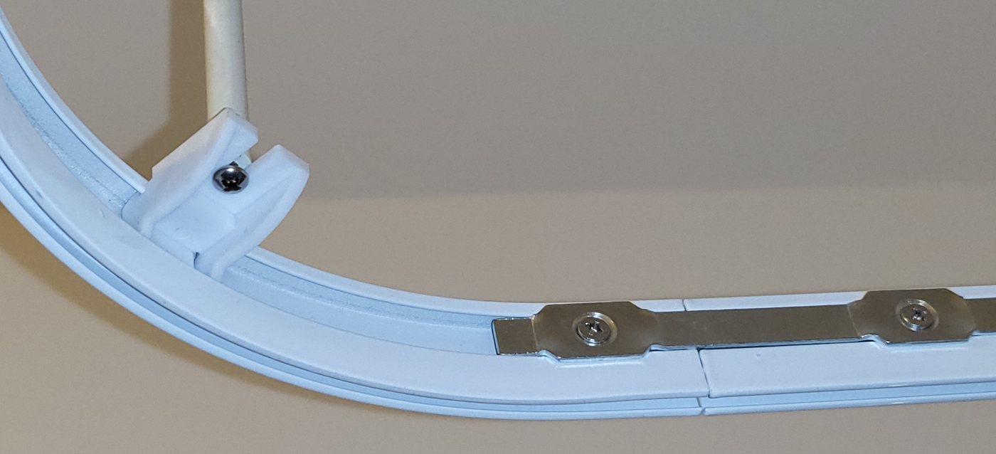 LikeKa Duschvorhangstange L-form & U-form Duschvorhangwinkelstange Vorhangschiene Duschstange, Barrierefrei, behindertengerecht Bequemes durchschieben des Vorha – Bild 3 von 5