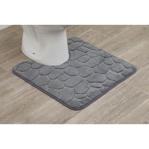 LikeKa WC-Vorleger mit Ausschnitt, Weicher Badezimmerteppich Badteppich mit Memory Foam