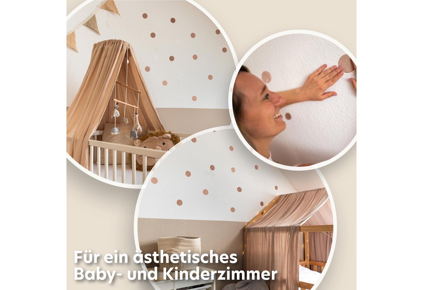 lilimaus Wandsticker Herzen, Sterne & Punkte selbstklebend - Deko fürs Kinderzimmer (36 St), Herzen, Sterne oder Punkte - 36er- & 132er-Set, ablösbar – Bild 5 von 5