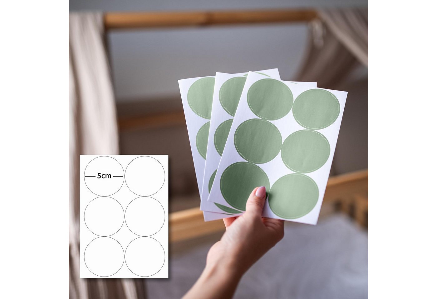 lilimaus Wandsticker Herzen, Sterne & Punkte selbstklebend - Deko fürs Kinderzimmer (36 St), Herzen, Sterne oder Punkte - 36er- & 132er-Set, ablösbar – Bild 3 von 5