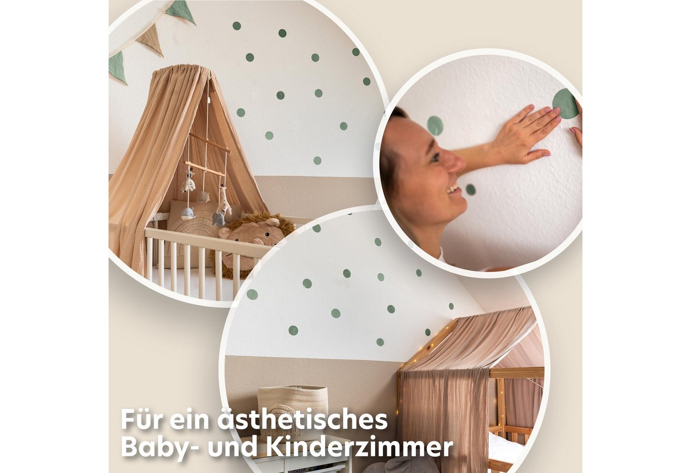 lilimaus Wandsticker Herzen, Sterne & Punkte selbstklebend - Deko fürs Kinderzimmer (36 St), Herzen, Sterne oder Punkte - 36er- & 132er-Set, ablösbar – Bild 5 von 5