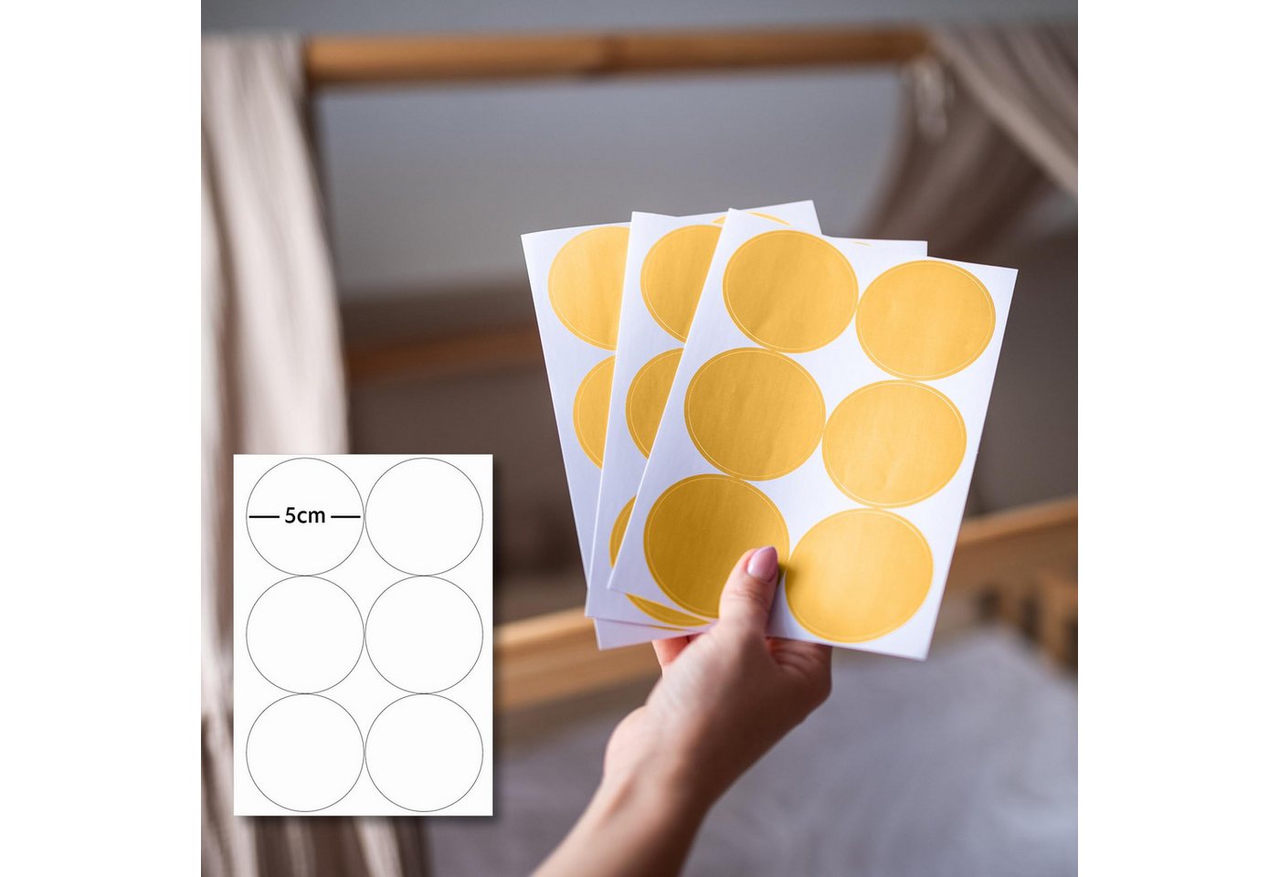 lilimaus Wandsticker Herzen, Sterne & Punkte selbstklebend - Deko fürs Kinderzimmer (36 St), Herzen, Sterne oder Punkte - 36er- & 132er-Set, ablösbar – Bild 3 von 5