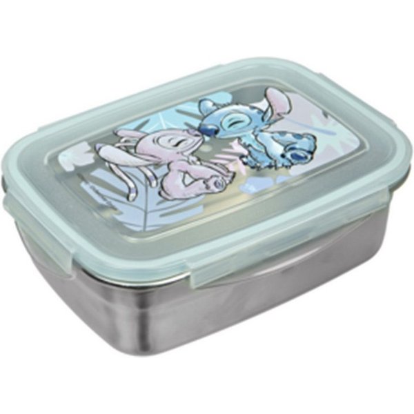 Lilo & Stitch Lunchbox Brotdose mit Gummidichtung - aus Edelstahl - 550 ml Fassungsvermögen