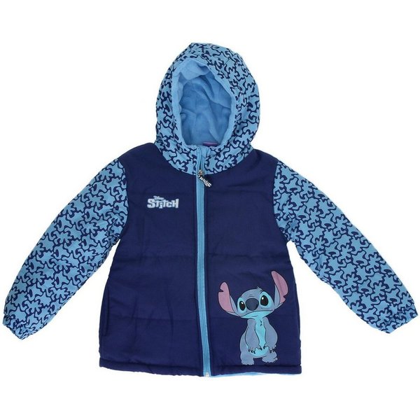 Lilo & Stitch Winterjacke Robuste Kinder Winterjacke aus Polyester in Blau