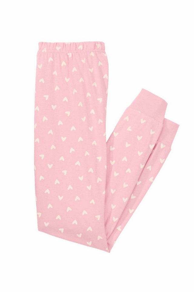 Lily & Dan Pyjama Mädchen Pyjama Set lange Schlafhose + langarm Oberteil Rosa 122-128 (Schlafhose + Oberteil, 2 tlg., Pyjama Set) Wärmender Stoff, Hautfreundlic – Bild 3 von 3