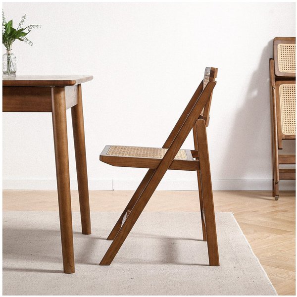 LIM HOME Klappstuhl TB000 (Packung, 1 St), Gestell aus Massiveholz FSC®, Sitzfläche aus Rattan