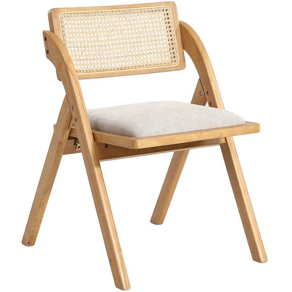 LIM HOME Klappstuhl TB000 (Packung, 1 St), Gestell aus Massiveholz FSC®, Sitzfläche aus Rattan