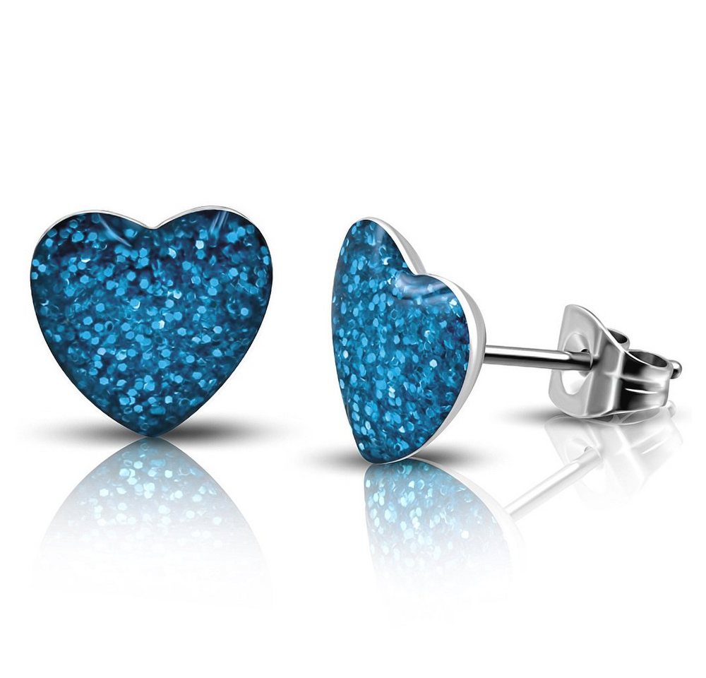 Limana Ohrstecker-Set Kinder Mädchen Ohrringe 925 Silber Pfote Glitzer Edelstahl Herz, Kinderohrringe Kinderohrstecker Mädchenohrringe Kinderschmuck – Bild 5 von 5