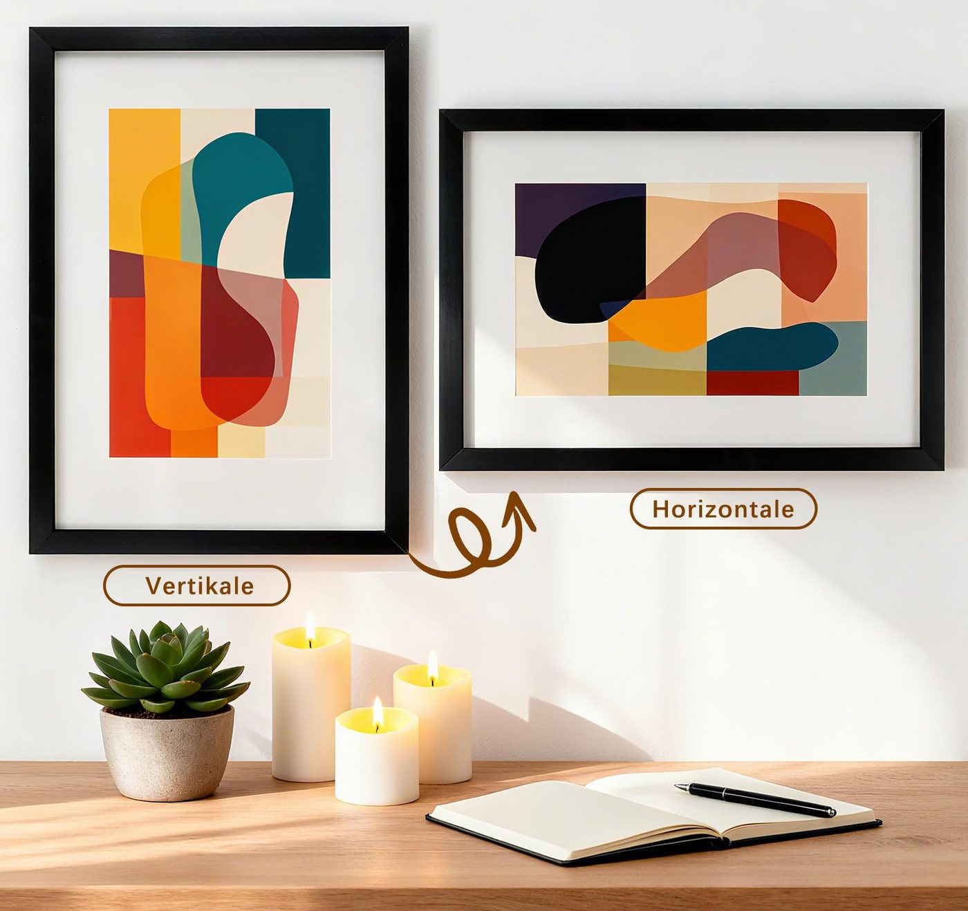lindahandel Bilderrahmen MDF Bilderrahmen 3er Set modern mit Acrylglas,Für Puzzle Fotos&Poster, Posterrahmen 40x60 cm zum Aufhängen mit bruchsicherem Acrylglas – Bild 2 von 5
