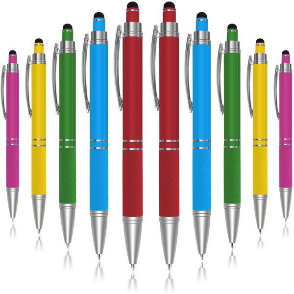 lindahandel Kugelschreiber 2-in-1 Kugelschreiber mit Touchscreen Stift, blaue Mine, (10-tlg), Kugelschreiber für Smartphone & Tablet, Büro & Schule