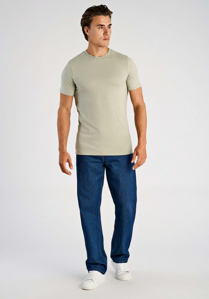 LINDBERGH Rundhalsshirt mit feiner Struktur – Bild 4 von 5