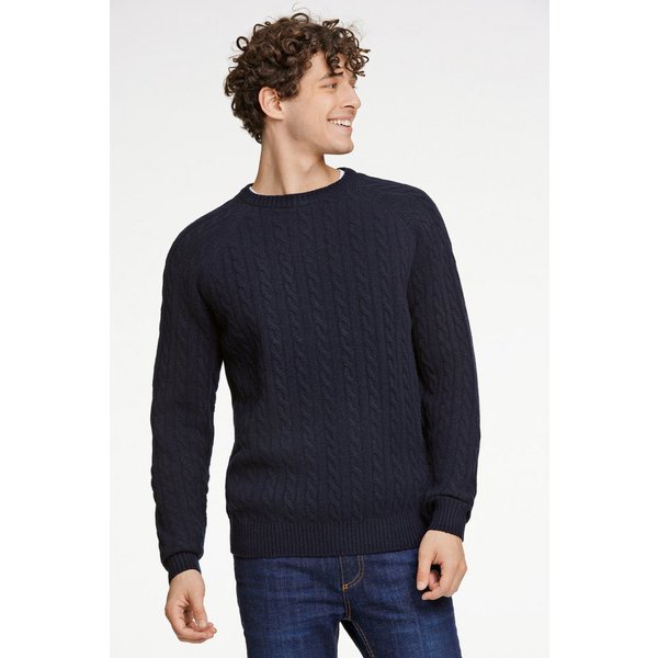 LINDBERGH Strickpullover mit Zopfmuster, hoher Wollanteil