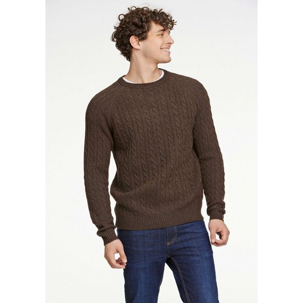 LINDBERGH Strickpullover mit Zopfmuster, hoher Wollanteil