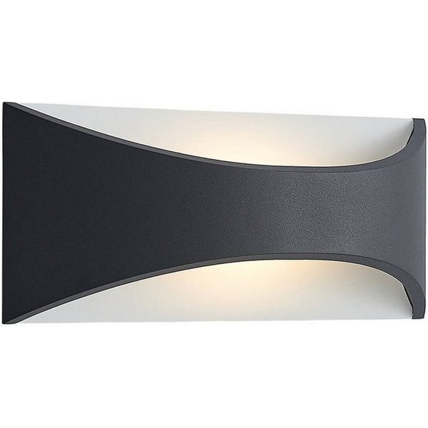 Lindby Außen-Wandleuchte Mathea, 1 x 9 W LED, warmweiß