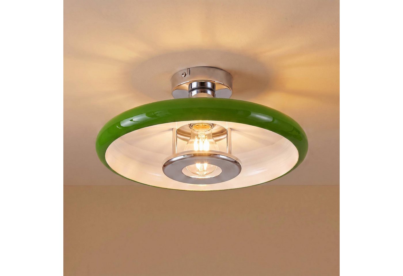 Lindby Deckenleuchten Branford, Metall, Grün IP20, 1 x 15 W LED – Bild 2 von 5
