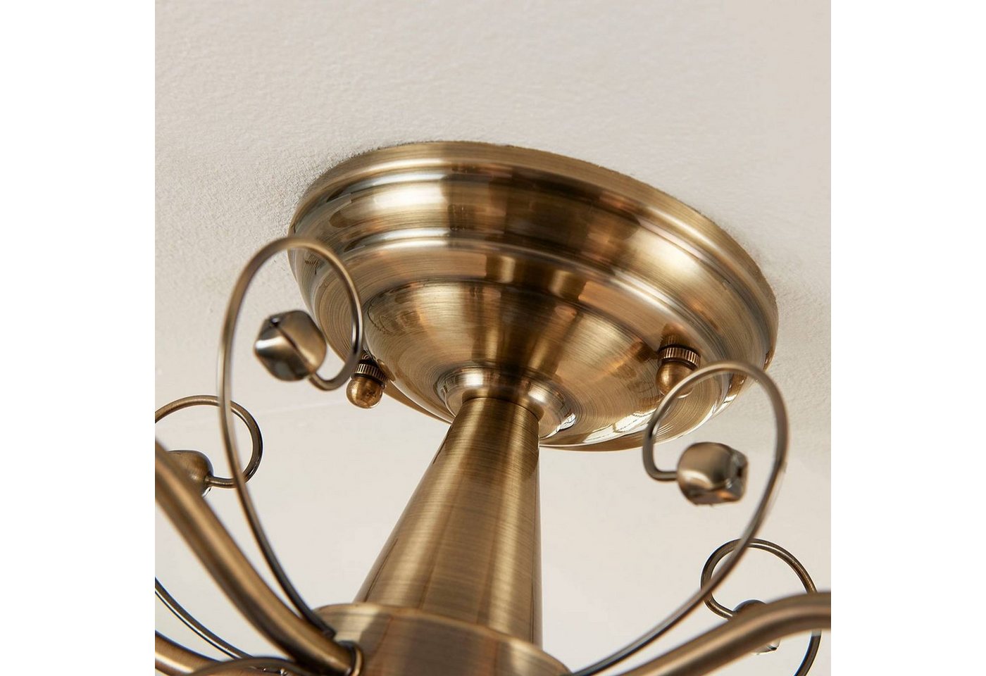 Lindby Deckenleuchten Corentin, Glas Bronze IP20, 5 x 40 W – Bild 5 von 5