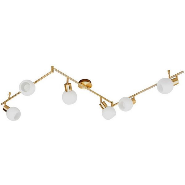 Lindby Deckenleuchten Elaina, Metall, Gold / Messing IP20, 6 x 4 W LED