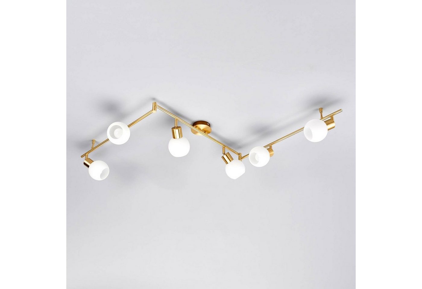 Lindby Deckenleuchten Elaina, Metall, Gold / Messing IP20, 6 x 4 W LED – Bild 3 von 5