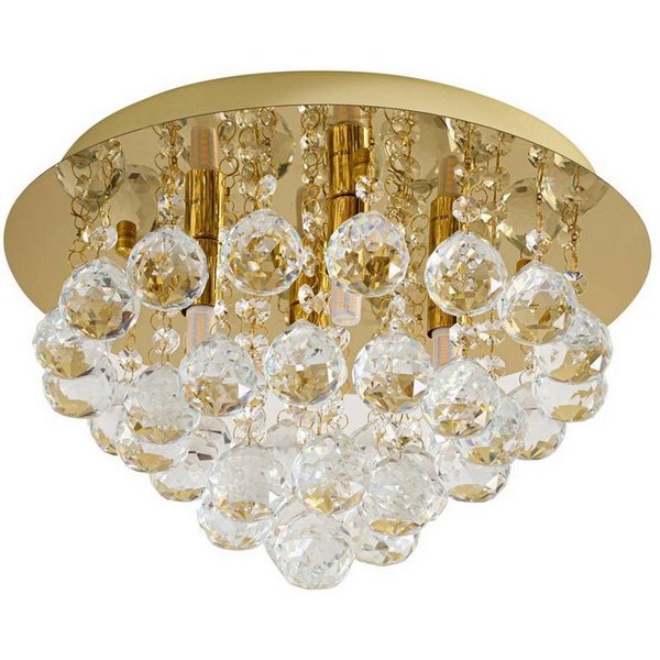 Lindby Deckenleuchten Gillion, Gold / Messing IP20, 4 x 40 W LED