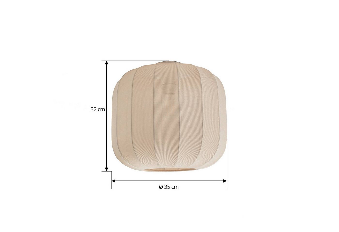 Lindby Deckenleuchten Helin, Creme IP20, 1 x 15 W LED – Bild 5 von 5