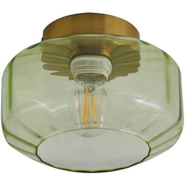Lindby Deckenleuchten Hildur, Glas Grün IP20, 1 x 15 W LED