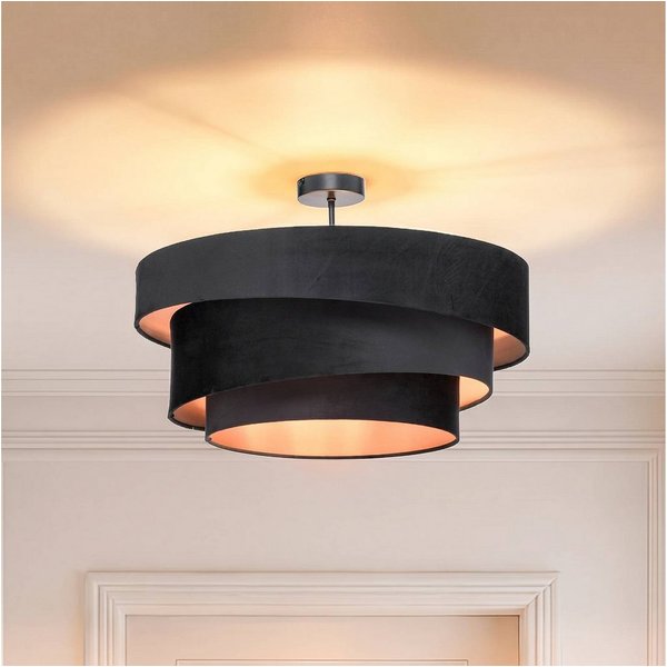 Lindby Deckenleuchten Jusari, Schwarz IP20, 3 x 60 W
