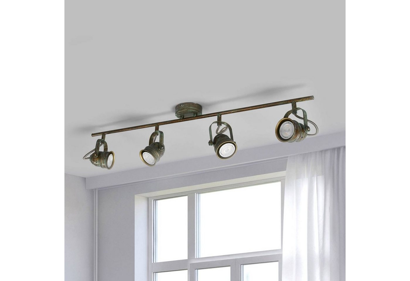 Lindby Deckenleuchten Leonor, Metall, Bronze IP20, 4 x 10 W LED – Bild 3 von 5