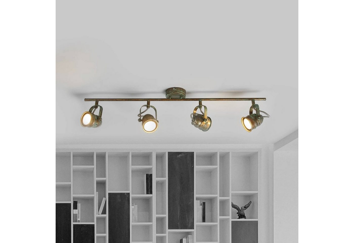 Lindby Deckenleuchten Leonor, Metall, Bronze IP20, 4 x 10 W LED – Bild 4 von 5